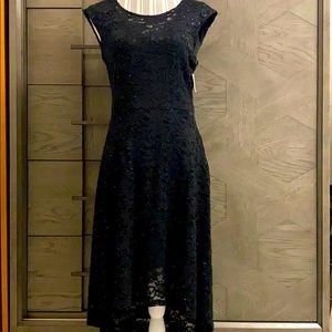 Black Lace high low dress